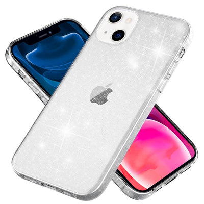 NALIA Glitzerhülle für iPhone 13 Mini – Funkelndes Silikon Case – DAZZLIN (Transparent & Stoßfest) – Marke aus Berlin Transparent NALIA Transparente Hülle