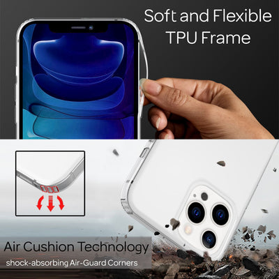 NALIA Transparente Hülle für iPhone 13 Pro Max – Harte Rückseite & Silikon Rand – IGNITE (Stoßfeste Handyhülle & Verstärkte Ecken) – Marke aus Berlin Default Title NALIA Transparente Hülle