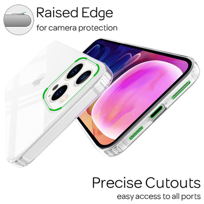 NALIA Transparente Hülle für iPhone 13 Pro Max – Harte Rückseite & Silikon Rand – IGNITE (Stoßfeste Handyhülle & Verstärkte Ecken) – Marke aus Berlin Default Title NALIA Transparente Hülle