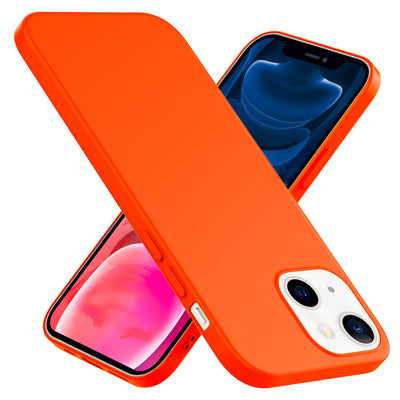 NALIA Bunte Neon Silikonhülle kompatibel mit iPhone 13 Mini Hülle, Intensive Farbe Rutschfest Samtig Weich Gummiert, Stoßfest Dünn Soft Case Handyhülle Silikon Schutzhülle TPU Gel Cover Orange NALIA Protective Hülle