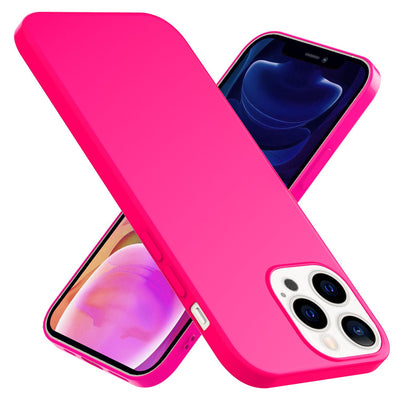 NALIA Neon Silikonhülle für iPhone 13 Pro Max – Soft-Touch & Signal-Neon – NEONSHOCK (Matte Schutzhülle) – Marke aus Berlin Pink NALIA Protective Hülle
