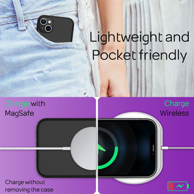 NALIA Ultra Slim Hardcase für iPhone 13 – Matt-Transparent & 0.3mm Dünn – PHANTOM (Dünnes Cover & Kamera-Vollschutz) – Marke aus Berlin Schwarz NALIA SlimFit Hülle