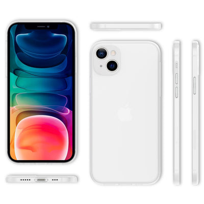 NALIA Ultra Slim Hardcase für iPhone 13 – Matt-Transparent & 0.3mm Dünn – PHANTOM (Dünnes Cover & Kamera-Vollschutz) – Marke aus Berlin Weiß NALIA SlimFit Hülle