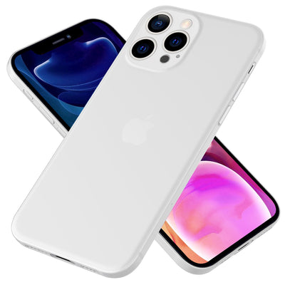 NALIA Ultra Slim Hardcase für iPhone 13 Pro Max – Matt-Transparent & 0.3mm Dünn – PHANTOM (Dünnes Cover & Kamera-Vollschutz) – Marke aus Berlin Weiß NALIA SlimFit Hülle