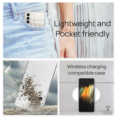 NALIA Spiegel Hartglas Case kompatibel mit Samsung Galaxy S21 Hülle, Klarer Spiegeleffekt Mirror Hardcase Robust 9H Tempered Glass & Silikon Bumper, Dünne Schutzhülle Glashülle Handyhülle - Silber Default Title NALIA Protective Hülle