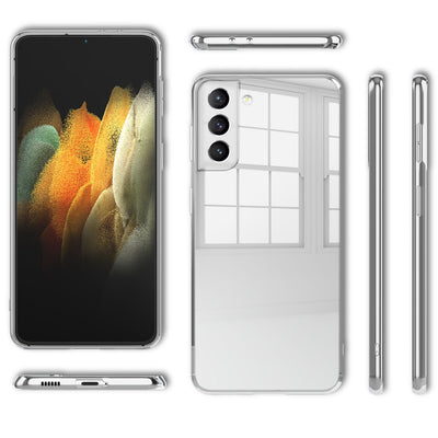 NALIA Spiegel Hartglas Case kompatibel mit Samsung Galaxy S21 Hülle, Klarer Spiegeleffekt Mirror Hardcase Robust 9H Tempered Glass & Silikon Bumper, Dünne Schutzhülle Glashülle Handyhülle - Silber Default Title NALIA Protective Hülle