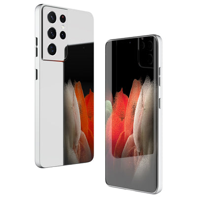 NALIA Spiegel Hartglas Case kompatibel mit Samsung Galaxy S21 Ultra Hülle, Klarer Spiegeleffekt Mirror Hardcase Robust 9H Tempered Glass & Silikon Bumper, Dünne Schutzhülle Handyhülle - Silber Default Title NALIA Protective Hülle