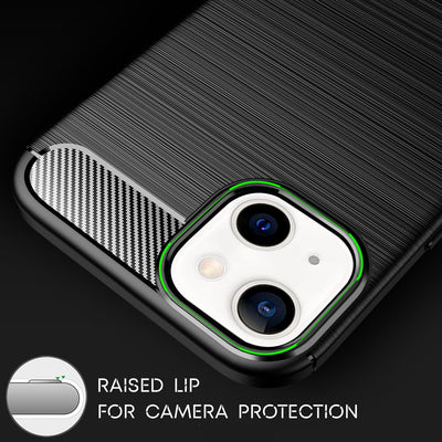 NALIA Silikonhülle für iPhone 13 – Rutschfest & Matt – VORTEX (Gebürstete Optik & Carbon Design) – Marke aus Berlin Default Title NALIA Protective Hülle