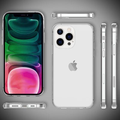 NALIA Transparente Silikonhülle für iPhone 13 Pro – Anti-Gelb & Rutschfest – GLAZE (Handyhülle Kristallklar, Schlank & Stoßfest) – Marke aus Berlin Default Title NALIA Transparente Hülle