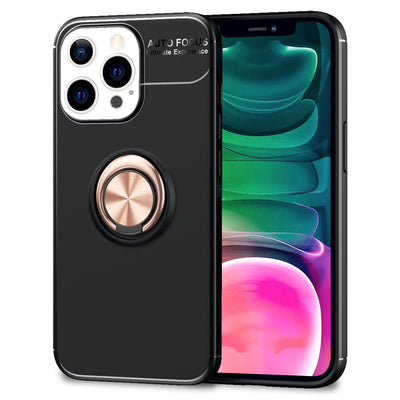 NALIA Ringhülle für iPhone 13 Pro – Ring-Ständer 360° & für Magnet-Halter – GRIP360 (Mattiertes Silikon Case) – Marke aus Berlin Rose Gold NALIA Protective Hülle