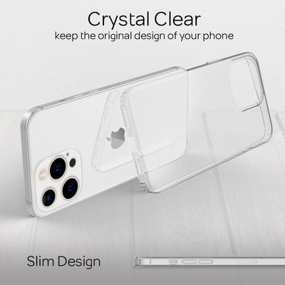 NALIA Transparente Hülle für iPhone 13 Pro – Harte Rückseite & Silikon Rand – IGNITE (Stoßfeste Handyhülle & Verstärkte Ecken) – Marke aus Berlin Default Title NALIA Transparente Hülle
