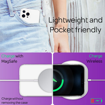 NALIA Transparente Hülle für iPhone 13 Pro – Harte Rückseite & Silikon Rand – IGNITE (Stoßfeste Handyhülle & Verstärkte Ecken) – Marke aus Berlin Default Title NALIA Transparente Hülle