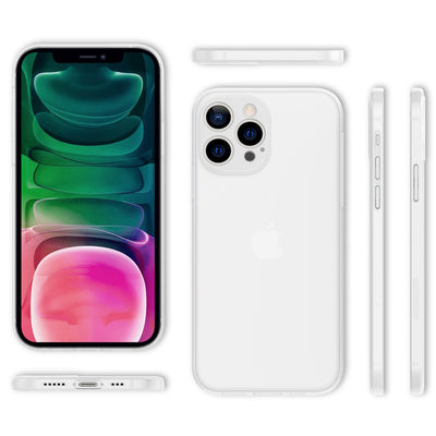 NALIA Ultra Slim Hardcase für iPhone 13 Pro – Matt-Transparent & 0.3mm Dünn – PHANTOM (Hauchdünnes Cover & Kamera-Vollschutz) – Marke aus Berlin Weiß NALIA SlimFit Hülle