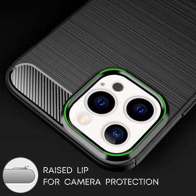 NALIA Silikonhülle für iPhone 13 Pro – Rutschfest & Matt – VORTEX (Gebürstete Optik & Carbon Design) – Marke aus Berlin Default Title NALIA Protective Hülle