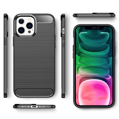 NALIA Silikonhülle für iPhone 13 Pro – Rutschfest & Matt – VORTEX (Gebürstete Optik & Carbon Design) – Marke aus Berlin Default Title NALIA Protective Hülle