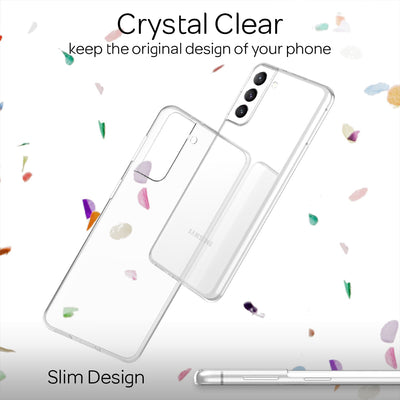 NALIA Transparente Silikonhülle für Samsung Galaxy S21 FE – Anti-Gelb & Rutschfest – GLAZE (Handyhülle Kristallklar, Schlank & Stoßfest) – Marke aus Berlin Default Title NALIA Transparente Hülle