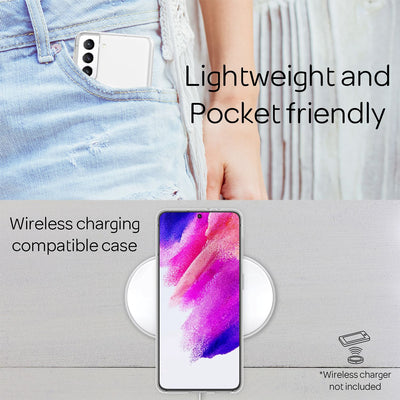NALIA Transparente Silikonhülle für Samsung Galaxy S21 FE – Anti-Gelb & Rutschfest – GLAZE (Handyhülle Kristallklar, Schlank & Stoßfest) – Marke aus Berlin Default Title NALIA Transparente Hülle