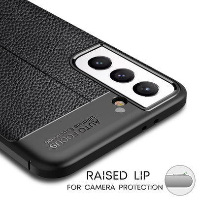 NALIA Leder-Optik Silikon Case für Samsung Galaxy S21 FE – Griffig & Matt – BARRON Handyhülle (Anti-Fingerprint, Stoßfest & Robust) – Marke aus Berlin Default Title NALIA Protective Hülle