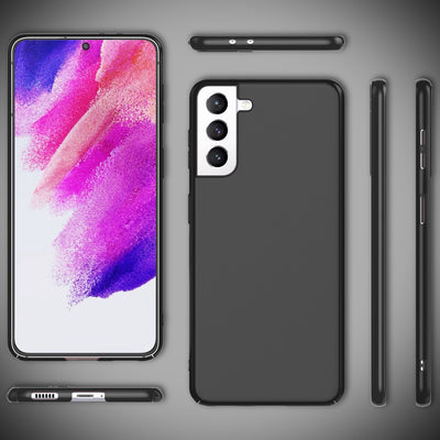 NALIA Ultra Slim Hardcase für Samsung Galaxy S21 FE – Anti-Fingerabdruck & 0.5mm Dünn – PUREFIT (Matt & Leicht) – Marke aus Berlin Schwarz NALIA SlimFit Hülle