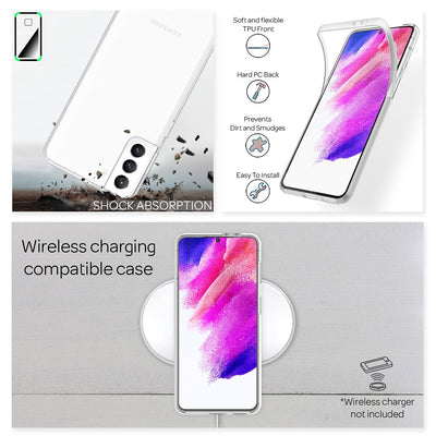 NALIA 360° Hülle für Samsung Galaxy S21 FE – Vorne & Hinten Schutz – 360GUARD (Full-Body Case) – Marke aus Berlin Default Title NALIA Transparente Hülle