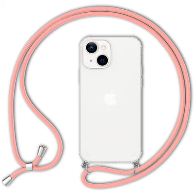 NALIA Handykette für iPhone 13 – Transparentes Hybrid-Case & Band – HANGIT (Anti-Gelb Rückseite & Verstellbar) – Marke aus Berlin Pink NALIA Transparente Hülle