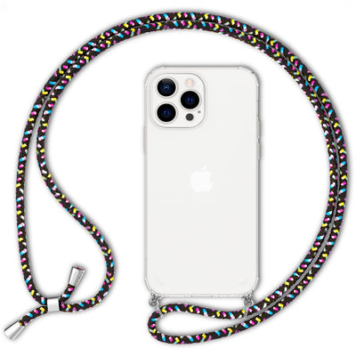 NALIA Handykette für iPhone 13 Pro – Transparentes Hybrid-Case & Band – HANGIT (Anti-Gelb Rückseite & Verstellbar) – Marke aus Berlin