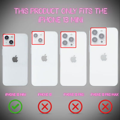 NALIA Neon Silikonhülle für iPhone 13 Mini – Knallige Signal-Farbe & Linsenschutz – VIBE (Transparentes Case) – Marke aus Berlin