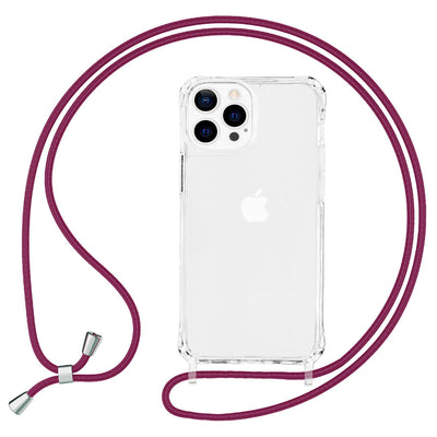 NALIA Handykette für iPhone 13 Pro – Transparentes Hybrid-Case & Band – HANGIT PRO (Anti-Gelb Rückseite & Verstellbar) – Marke aus Berlin
