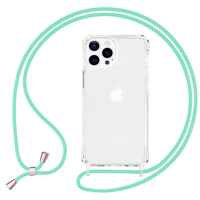 NALIA Handykette für iPhone 13 Pro – Transparentes Hybrid-Case & Band – HANGIT PRO (Anti-Gelb Rückseite & Verstellbar) – Marke aus Berlin