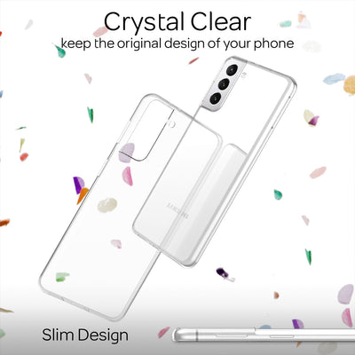 NALIA Transparente Silikonhülle für Samsung Galaxy S22 – Anti-Gelb & Rutschfest – GLAZE (Handyhülle Kristallklar, Schlank & Stoßfest) – Marke aus Berlin Default Title NALIA Transparente Hülle
