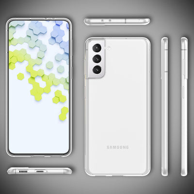 NALIA Transparente Silikonhülle für Samsung Galaxy S22 – Anti-Gelb & Rutschfest – GLAZE (Handyhülle Kristallklar, Schlank & Stoßfest) – Marke aus Berlin Default Title NALIA Transparente Hülle
