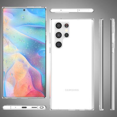 NALIA Transparente Silikonhülle für Samsung Galaxy S22 Ultra – Anti-Gelb & Rutschfest – GLAZE (Handyhülle Kristallklar, Schlank & Stoßfest) – Marke aus Berlin Default Title NALIA Transparente Hülle