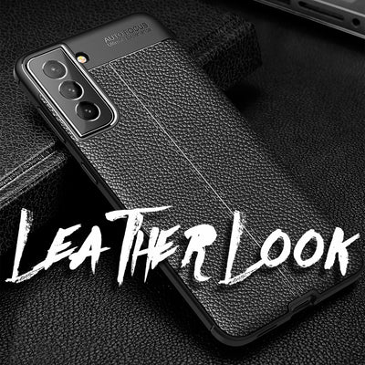 NALIA Leder-Optik Silikon Case für Samsung Galaxy S22 – Griffig & Matt – BARRON Handyhülle (Anti-Fingerprint, Stoßfest & Robust) – Marke aus Berlin Default Title NALIA Protective Hülle