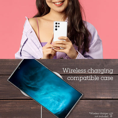 NALIA Transparente Hülle für Samsung Galaxy S22 Ultra – Harte Rückseite & Silikon Rand – IGNITE (Stoßfeste Handyhülle & Verstärkte Ecken) – Marke aus Berlin Default Title NALIA Transparente Hülle