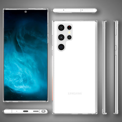 NALIA Transparente Hülle für Samsung Galaxy S22 Ultra – Harte Rückseite & Silikon Rand – IGNITE (Stoßfeste Handyhülle & Verstärkte Ecken) – Marke aus Berlin Default Title NALIA Transparente Hülle
