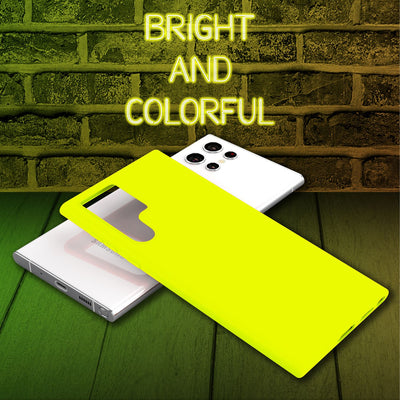 NALIA Neon Silikonhülle für Samsung Galaxy S22 Ultra – Soft-Touch & Signal-Neon – NEONSHOCK (Matte Schutzhülle) – Marke aus Berlin Gelb NALIA Protective Hülle