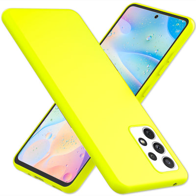NALIA Neon Silikonhülle für Samsung Galaxy A33 – Soft-Touch & Signal-Neon – NEONSHOCK (Matte Schutzhülle) – Marke aus Berlin Gelb NALIA Protective Hülle