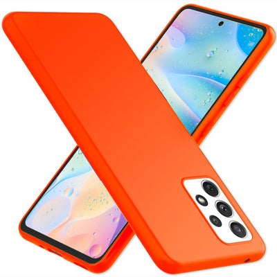 NALIA Neon Silikonhülle für Samsung Galaxy A33 – Soft-Touch & Signal-Neon – NEONSHOCK (Matte Schutzhülle) – Marke aus Berlin Orange NALIA Protective Hülle