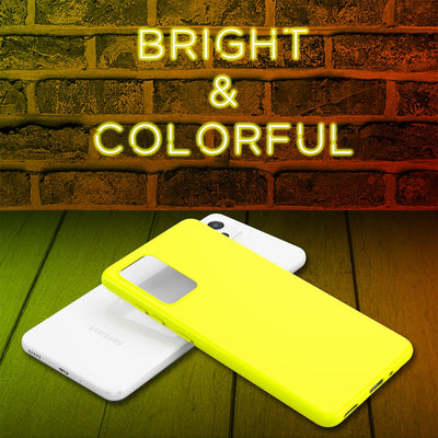 NALIA Neon Silikonhülle für Samsung Galaxy A33 – Soft-Touch & Signal-Neon – NEONSHOCK (Matte Schutzhülle) – Marke aus Berlin Gelb NALIA Protective Hülle
