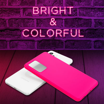 NALIA Neon Silikonhülle für Samsung Galaxy A33 – Soft-Touch & Signal-Neon – NEONSHOCK (Matte Schutzhülle) – Marke aus Berlin Pink NALIA Protective Hülle