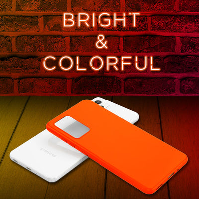 NALIA Neon Silikonhülle für Samsung Galaxy A33 – Soft-Touch & Signal-Neon – NEONSHOCK (Matte Schutzhülle) – Marke aus Berlin Orange NALIA Protective Hülle