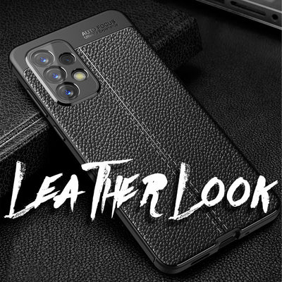 NALIA Leder Look Case kompatibel mit Samsung Galaxy A33 Hülle, Schwarze Silikonhülle Anti-Fingerabdruck Rutschfest Robust Stoßfest, Soft Case Dünne Handyhülle Cover Schutzhülle Bumper Backcover Default Title NALIA Protective Hülle