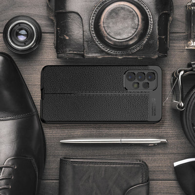 NALIA Leder Look Case kompatibel mit Samsung Galaxy A33 Hülle, Schwarze Silikonhülle Anti-Fingerabdruck Rutschfest Robust Stoßfest, Soft Case Dünne Handyhülle Cover Schutzhülle Bumper Backcover Default Title NALIA Protective Hülle