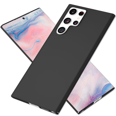 NALIA Ultra Slim Hardcase für Samsung Galaxy S22 Ultra – Anti-Fingerabdruck & 0.5mm Dünn – PUREFIT (Matt & Leicht) – Marke aus Berlin Schwarz NALIA SlimFit Hülle
