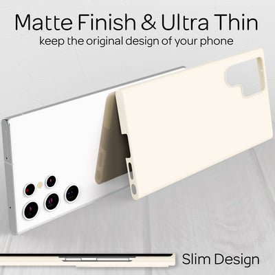 NALIA Ultra Slim Hardcase für Samsung Galaxy S22 Ultra – Anti-Fingerabdruck & 0.5mm Dünn – PUREFIT (Matt & Leicht) – Marke aus Berlin Weiß NALIA SlimFit Hülle