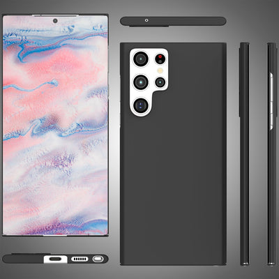 NALIA Ultra Slim Hardcase für Samsung Galaxy S22 Ultra – Anti-Fingerabdruck & 0.5mm Dünn – PUREFIT (Matt & Leicht) – Marke aus Berlin Schwarz NALIA SlimFit Hülle