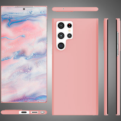NALIA Ultra Slim Hardcase für Samsung Galaxy S22 Ultra – Anti-Fingerabdruck & 0.5mm Dünn – PUREFIT (Matt & Leicht) – Marke aus Berlin Pink NALIA SlimFit Hülle
