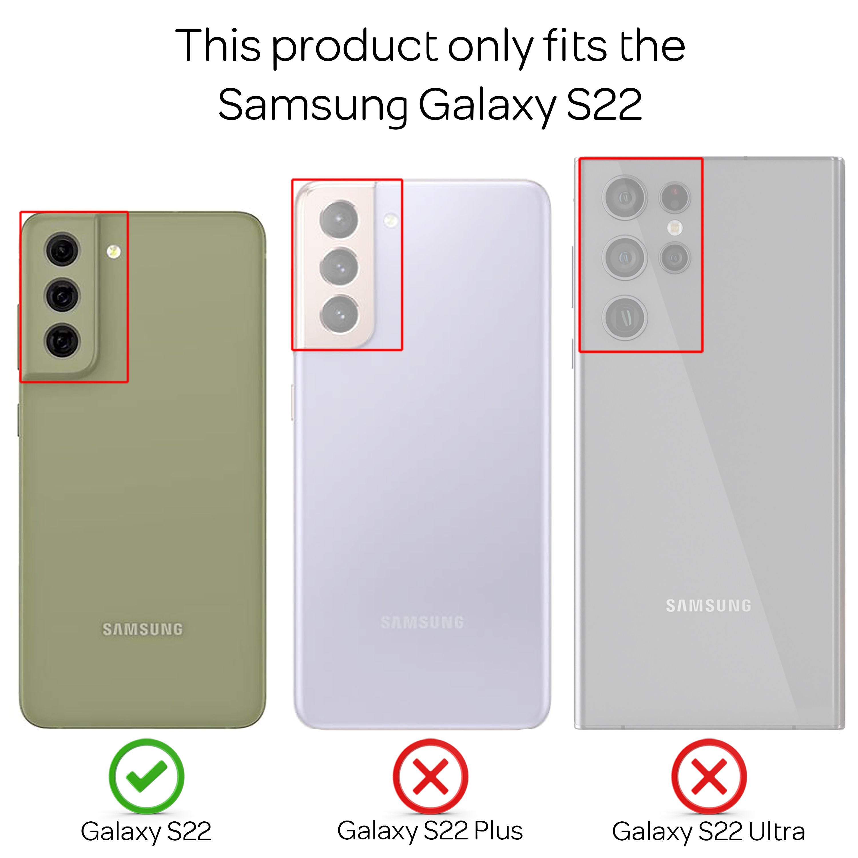 NALIA Klare 360° Schutzhülle für Samsung Galaxy S22, Komplettschutz Transparent Anti-Gelb Durchsichtig Robust, Hardcase & Silikon & Displayschutz Default Title NALIA Transparente Hülle