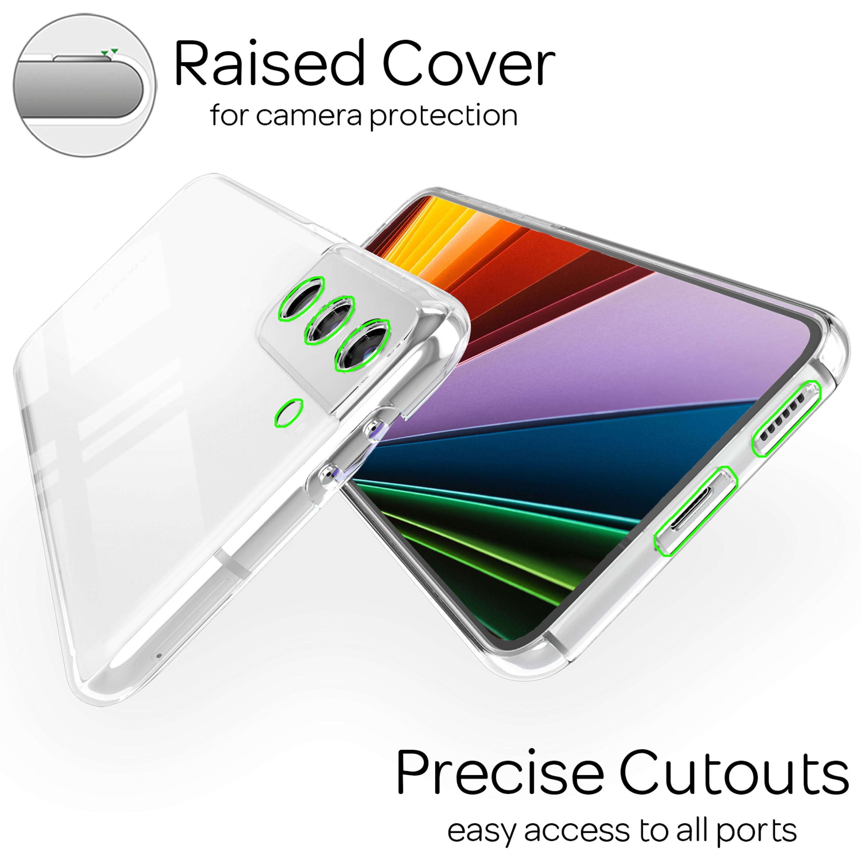 NALIA Klare 360° Schutzhülle für Samsung Galaxy S22, Komplettschutz Transparent Anti-Gelb Durchsichtig Robust, Hardcase & Silikon & Displayschutz Default Title NALIA Transparente Hülle