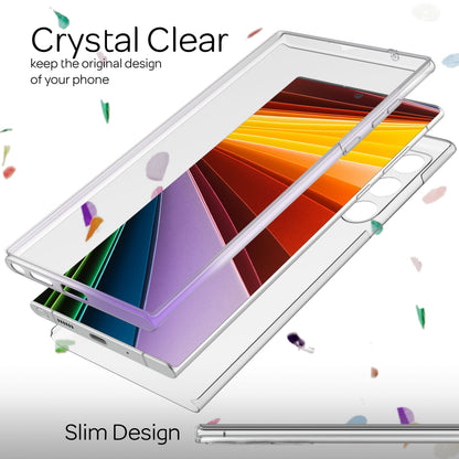 NALIA Klare 360° Schutzhülle für Samsung Galaxy S22 Ultra, Komplettschutz Transparent Anti-Gelb Robust, Hardcase & Silikon Bumper & Displayschutz Default Title NALIA Transparente Hülle